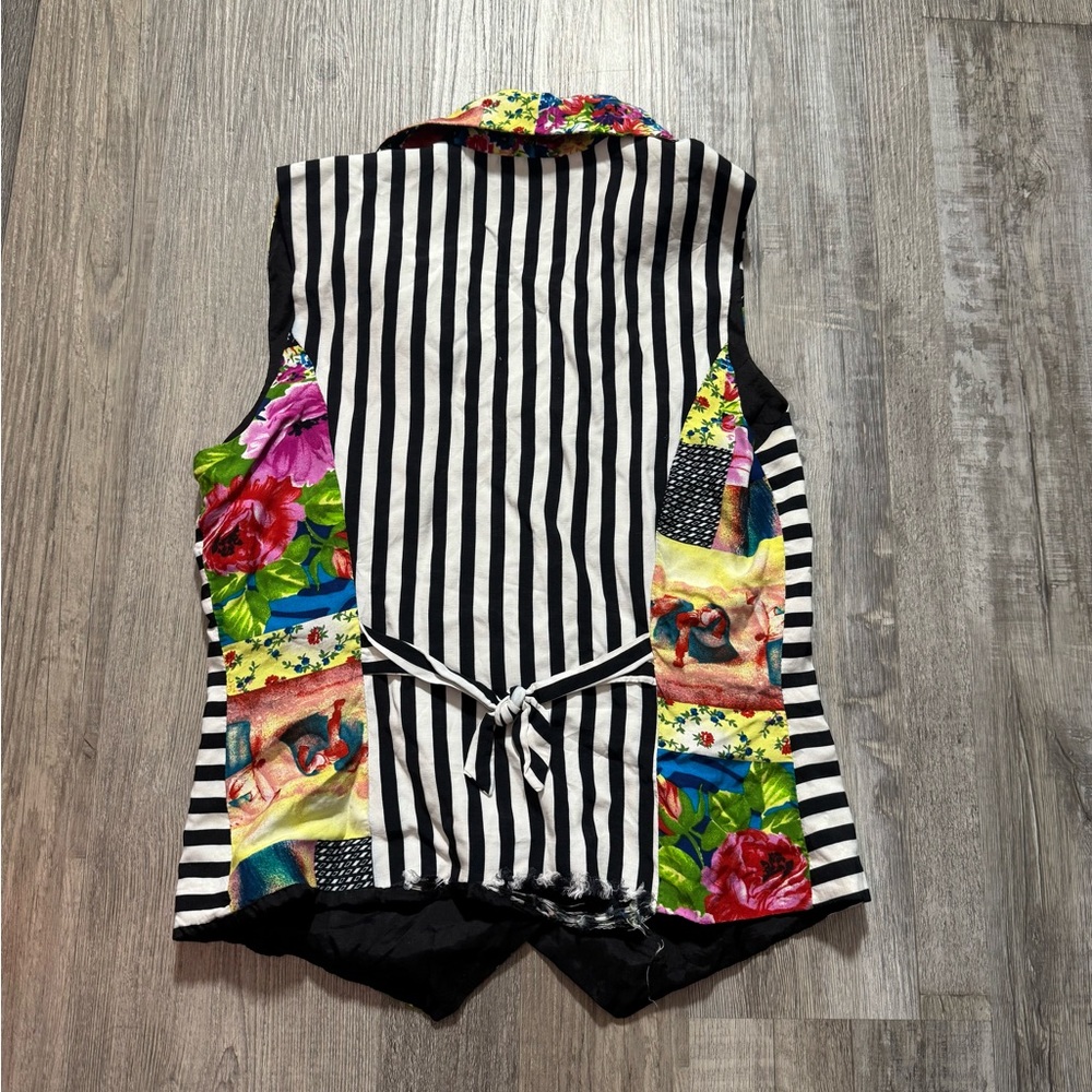 Sandro Paris Multicolor Patchwork Vest, Women's S… - image 2